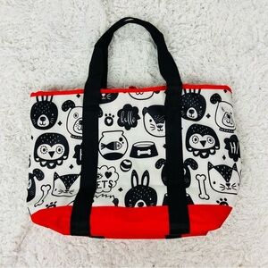 Petco Pet Tote waterproof Bag with Black, Red & animal Design
